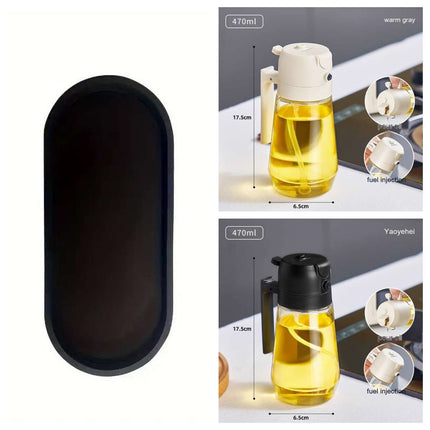 470ml 2-in-1 Glass Oil Sprayer – Olive Oil, Vinegar & Soy Sauce Bottle for Cooking & Air Fryer