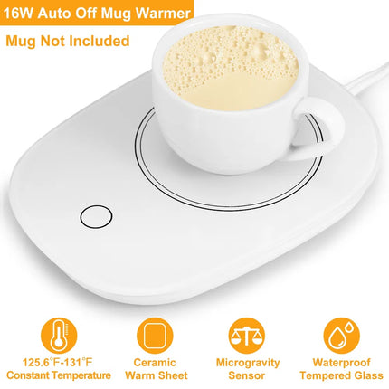 Auto Shut-Off Coffee Mug Warmer for Coffee, Tea & Milk – Electric Heater Pad for Home & Office Desk