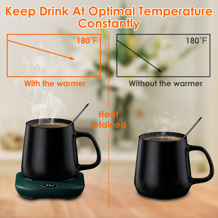 1Pc USB Coffee Mug Warmer – 3 Temp Settings, Auto Shut Off, Electric Cup Heater for Tea & Coffee (3 Colors)