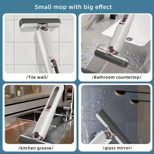 New Portable Self-Squeeze Mini Mop, Hand Wash-Free Strong Absorbent Mop