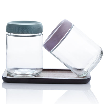 Glass Sealed Storage Jar with Lid for Cereals, Snacks & Coffee Beans