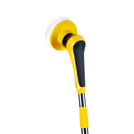 Yellow Electric Spin Scrubber With Telescopic Handle