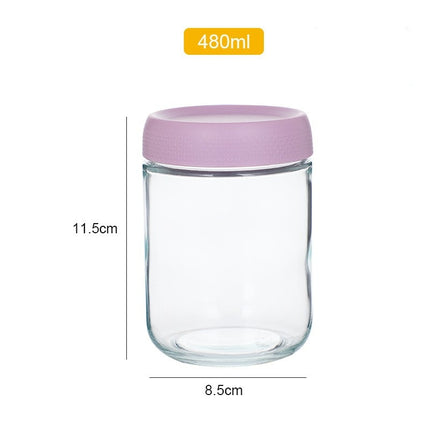 Glass Sealed Storage Jar with Lid for Cereals, Snacks & Coffee Beans