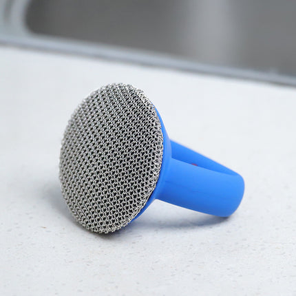 316 Stainless Steel Cast Iron Scrubber With Handle Wool Scrubber Kitchen Gadgets