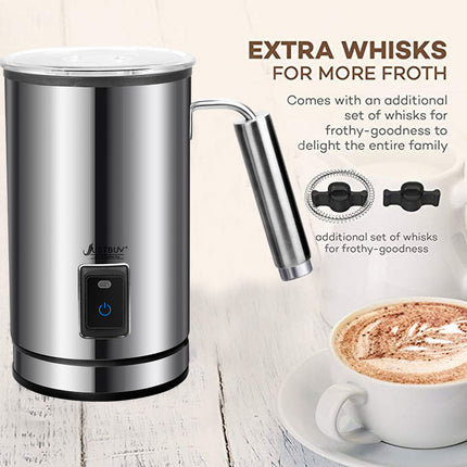 3-in-1 Electric Milk Frother & Milk Warmer for Coffee, Espresso & Cappuccino
