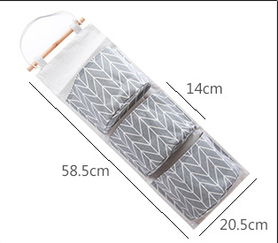 Wall Hanging 3-Grid Storage Organizer Bag