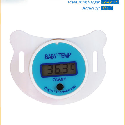 Baby pacifier digital thermometer