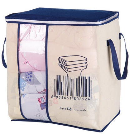Non-Woven Under-Bed Storage Organizer Box with Clothes Divider & Quilt Holder