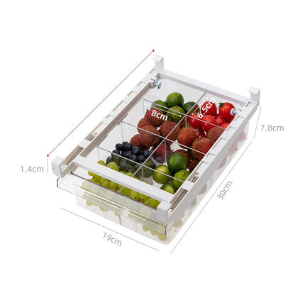 Adjustable Refrigerator Storage Rack – Pull-Out Kitchen Organizer Shelf for Fridge & Freezer