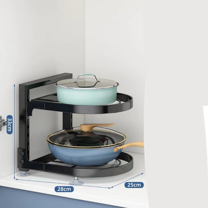 Multi-Layer Under-Sink Kitchen Pot Rack Storage Shelf