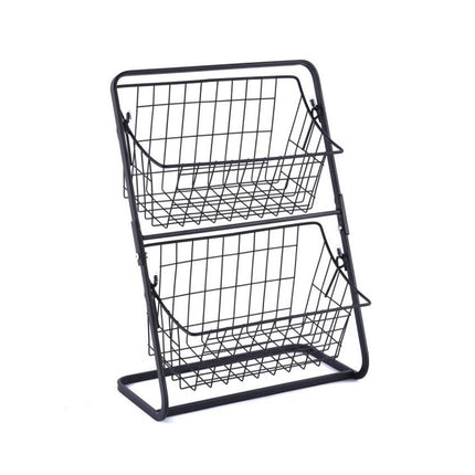 Stainless Steel Multilayer Kitchen Rack – Spice & Fruit Storage Organizer