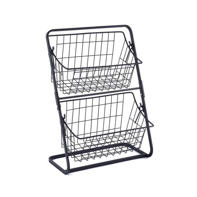 Stainless Steel Multilayer Kitchen Rack – Spice & Fruit Storage Organizer