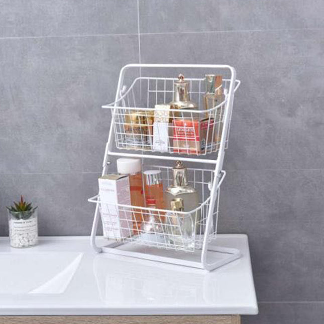 Stainless Steel Multilayer Kitchen Rack – Spice & Fruit Storage Organizer