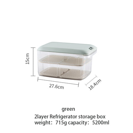 PET Refrigerator Food Storage Containers with Lid for Kitchen