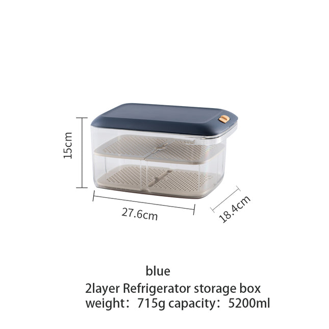 PET Refrigerator Food Storage Containers with Lid for Kitchen