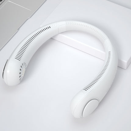 Leafless USB Rechargeable Hanging Neck Fan – Silent Hands-Free Lazy Fan