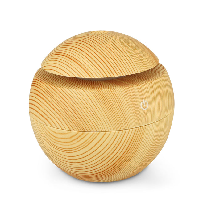 Mini USB Aroma Diffuser & Silent Humidifier – Wood Grain Essential Oil Mist Maker for Home, Bedroom, Hotel & Office