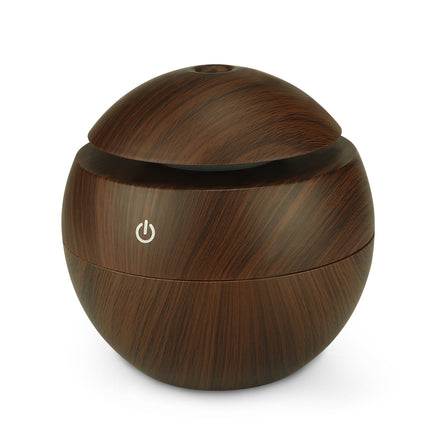 Mini USB Aroma Diffuser & Silent Humidifier – Wood Grain Essential Oil Mist Maker for Home, Bedroom, Hotel & Office