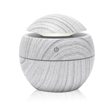 Mini USB Aroma Diffuser & Silent Humidifier – Wood Grain Essential Oil Mist Maker for Home, Bedroom, Hotel & Office