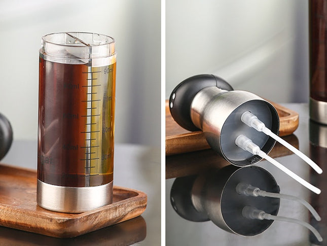 Oil & Vinegar Sprayer Bottle Stainless Steel Oil Can