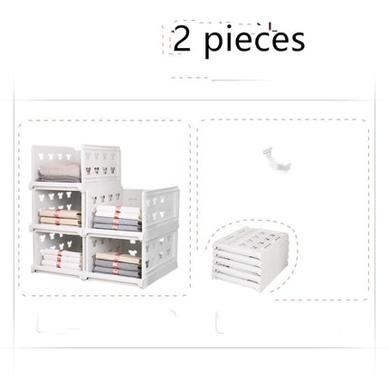 Drawer type storage rack arrangement of closet storage box