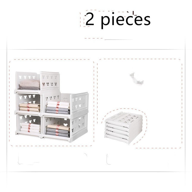 Drawer type storage rack arrangement of closet storage box