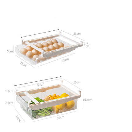 Adjustable Refrigerator Storage Rack – Pull-Out Kitchen Organizer Shelf for Fridge & Freezer