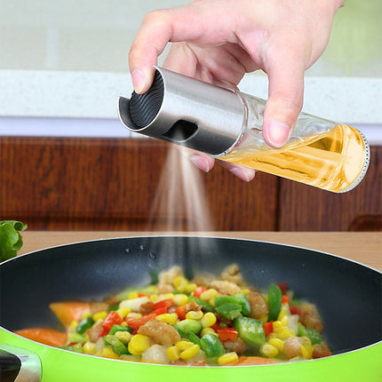 Leakproof BBQ Oil & Vinegar Sprayer – Push Pump Bottle for Cooking & Kitchen Use