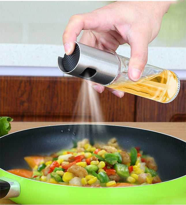 Leakproof BBQ Oil & Vinegar Sprayer – Push Pump Bottle for Cooking & Kitchen Use