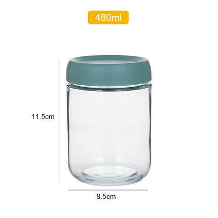 Glass Sealed Storage Jar with Lid for Cereals, Snacks & Coffee Beans