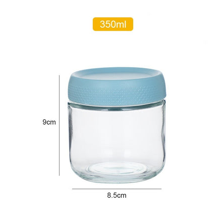 Glass Sealed Storage Jar with Lid for Cereals, Snacks & Coffee Beans