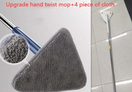 Extendable Triangle Mop 360 Rotatable Adjustable 110 Cm Cleaning Mop For Tub Tile Floor Wall Cleaning