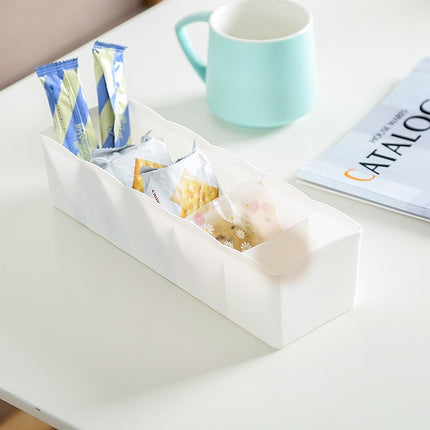Stackable Divided Grid Plastic Drawer Storage Box