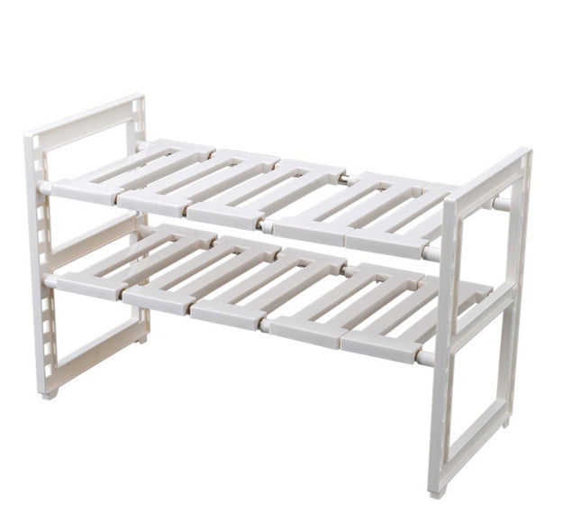 Under Sink 2 Tier Expandable Shelf Organizer