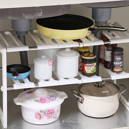 Under Sink 2 Tier Expandable Shelf Organizer