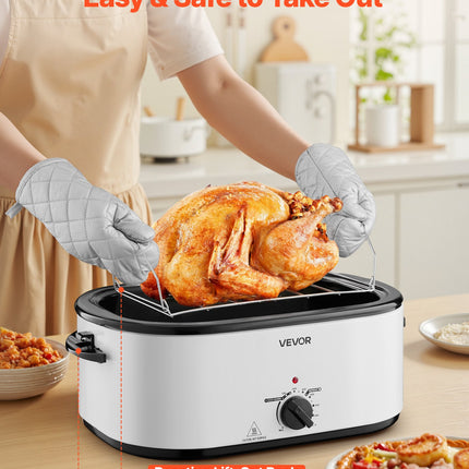 26QT Electric Roaster Oven with Self-Basting Lid