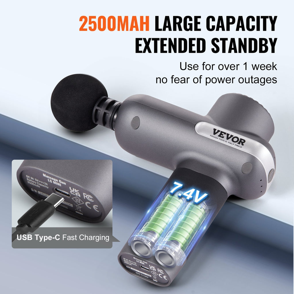 VEVOR Massage Gun Deep Tissue, Percussion Muscle Massager For Athletes