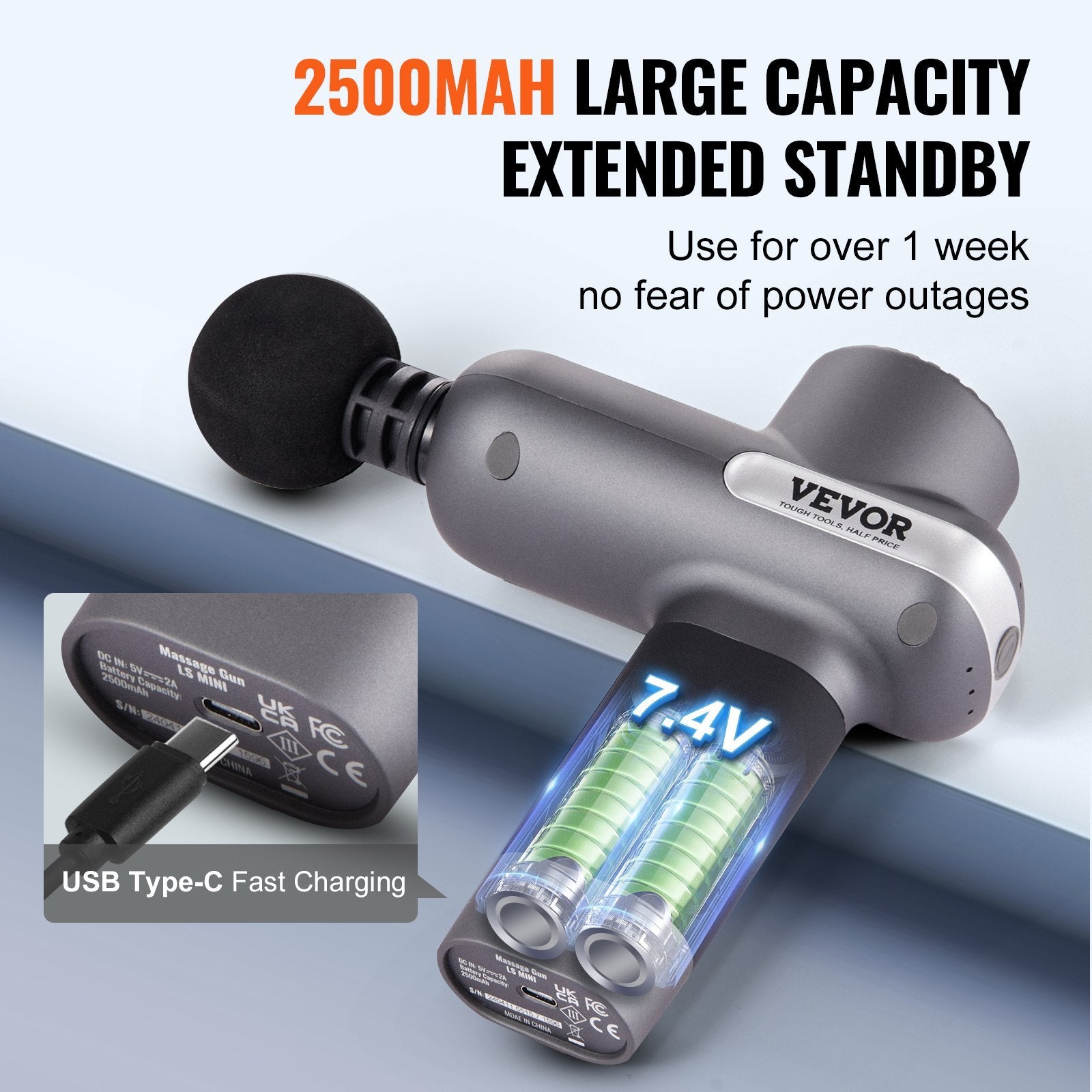 VEVOR Massage Gun Deep Tissue, Percussion Muscle Massager For Athletes