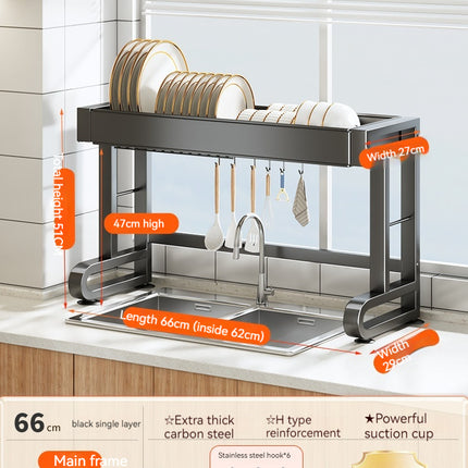 Kitchen Sink Drain Rack – Bowl, Spoon & Chopsticks Storage Organizer