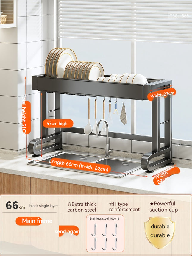 Kitchen Sink Drain Rack – Bowl, Spoon & Chopsticks Storage Organizer