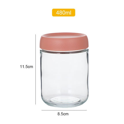 Glass Sealed Storage Jar with Lid for Cereals, Snacks & Coffee Beans