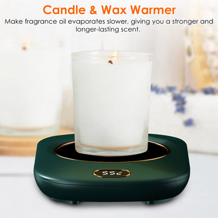 1Pc USB Coffee Mug Warmer – 3 Temp Settings, Auto Shut Off, Electric Cup Heater for Tea & Coffee (3 Colors)