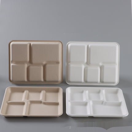 Pulp Food Container Shallow Five-compartment Tray Divider