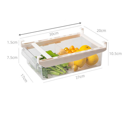 Adjustable Refrigerator Storage Rack – Pull-Out Kitchen Organizer Shelf for Fridge & Freezer