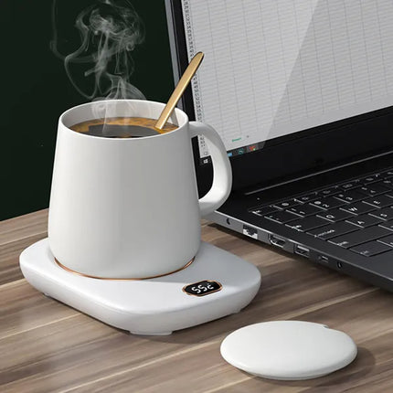 USB Coffee Mug Warmer for Desk – Auto Shut Off, 3 Temp Settings for Tea & Milk