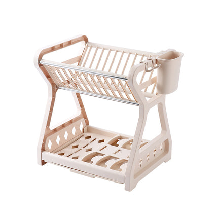 Kitchen Utensil Drying & Washing Rack with Draining Bowl