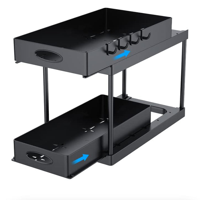 Dual Sliding Under Sink Organizer