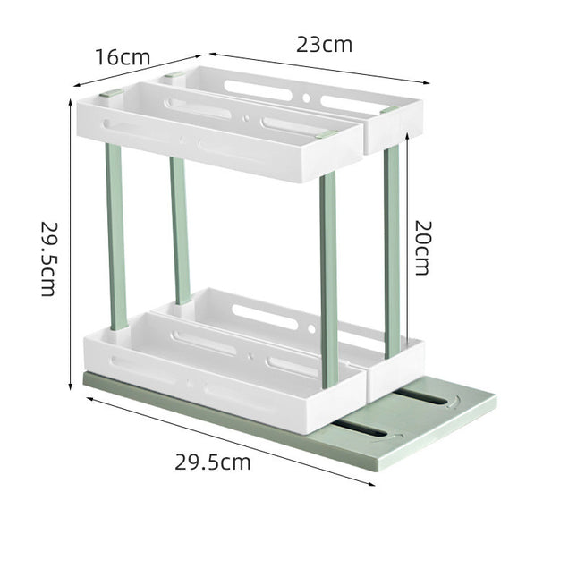 2-Tier Pull-Out Under Sink &amp; Spice Storage Rack