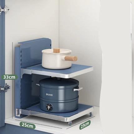 Multi-Layer Under-Sink Kitchen Pot Rack Storage Shelf