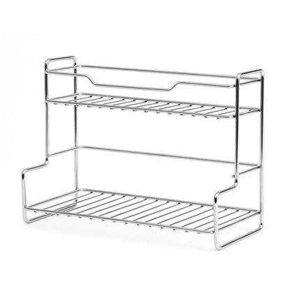 Double-Layer Storage Rack – Kitchen & Bathroom Seasoning Organizer